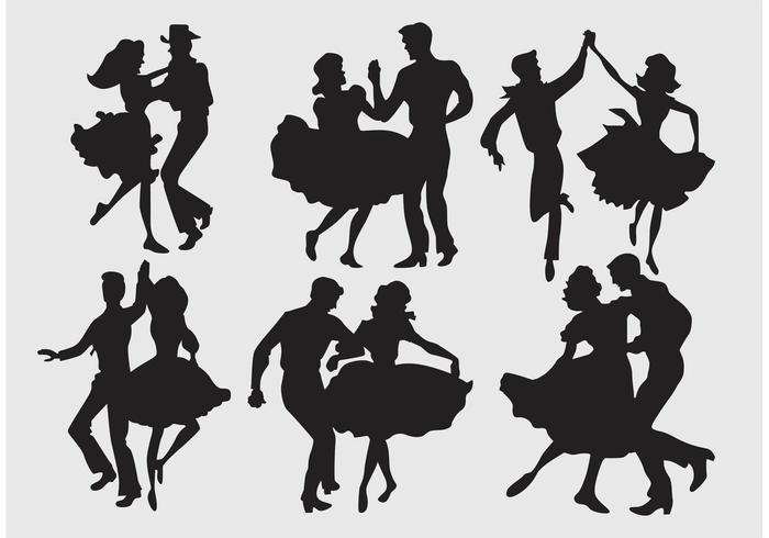 silhouette dancers