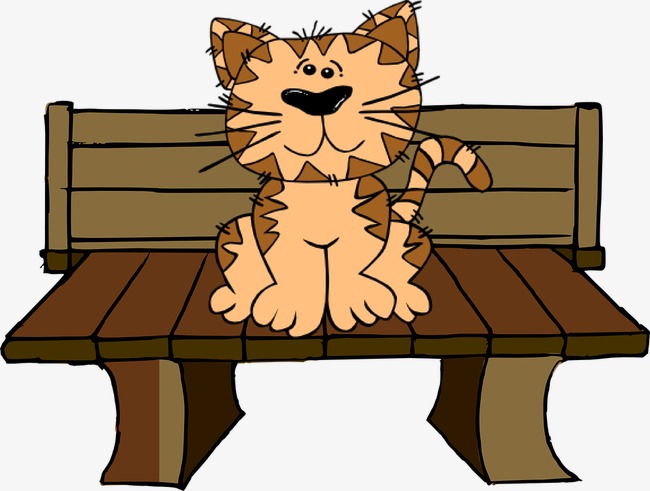 cat on a bench